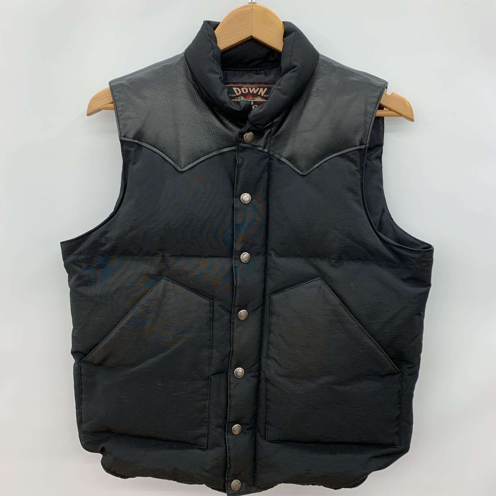 SUGAR CANE シュガーケーン Leather Yoke Down Vest レザーヨーク