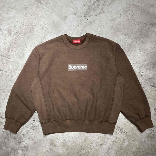 Supreme 25ss Washed Box Logo Crewneck Size-M シュプリーム