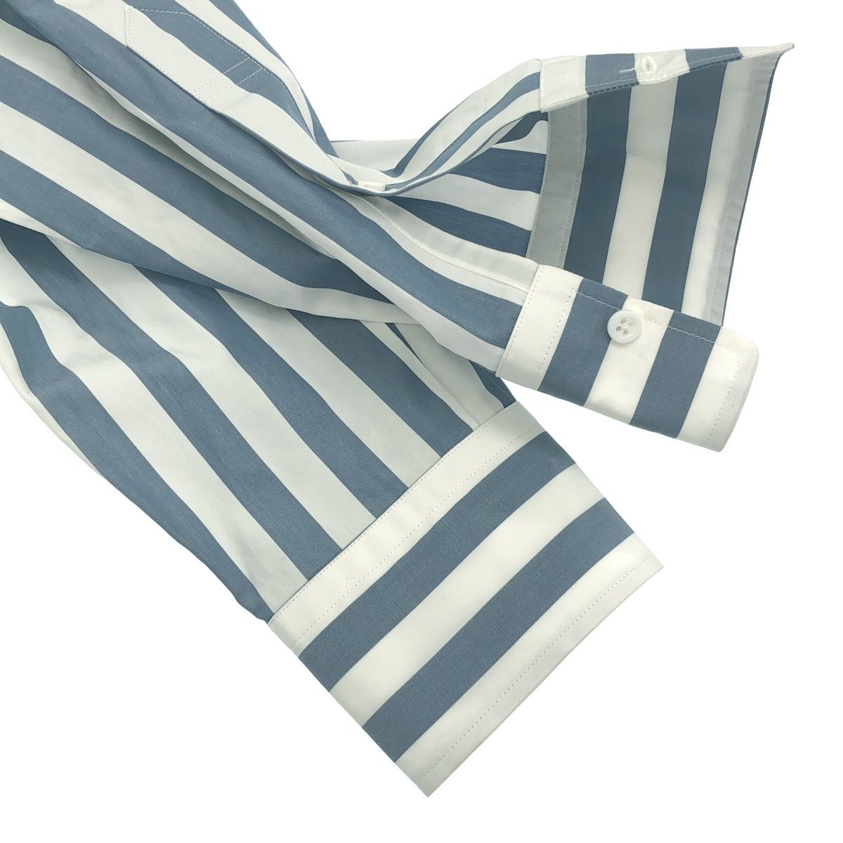 SCYE サイ 25AW ダブルドッキングストライプシャツ 1125-3305 ブルー