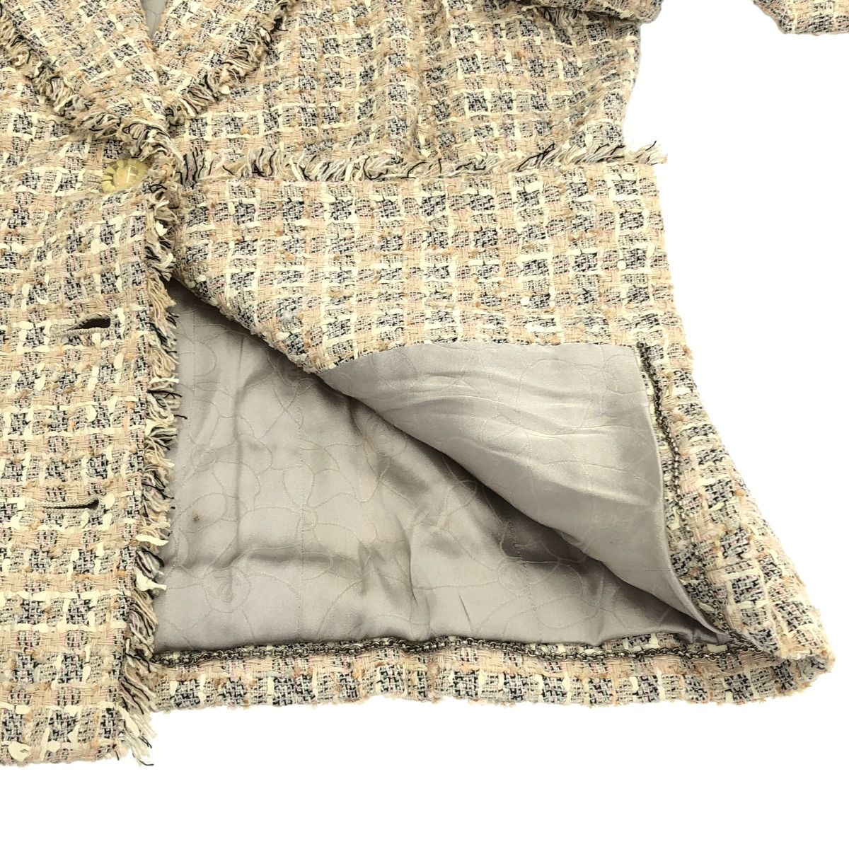 CHANEL シャネル 2004AW フリンジツイードジャケット P23159V13714