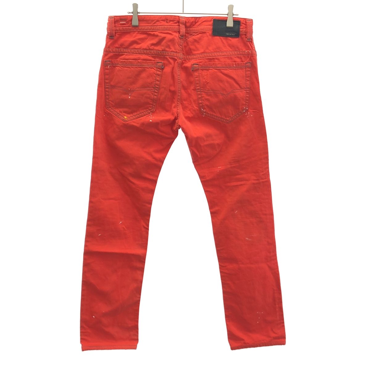 DIESEL THAVAR ディーゼル 16SS ダメージペイントパンツ オレンジ 
