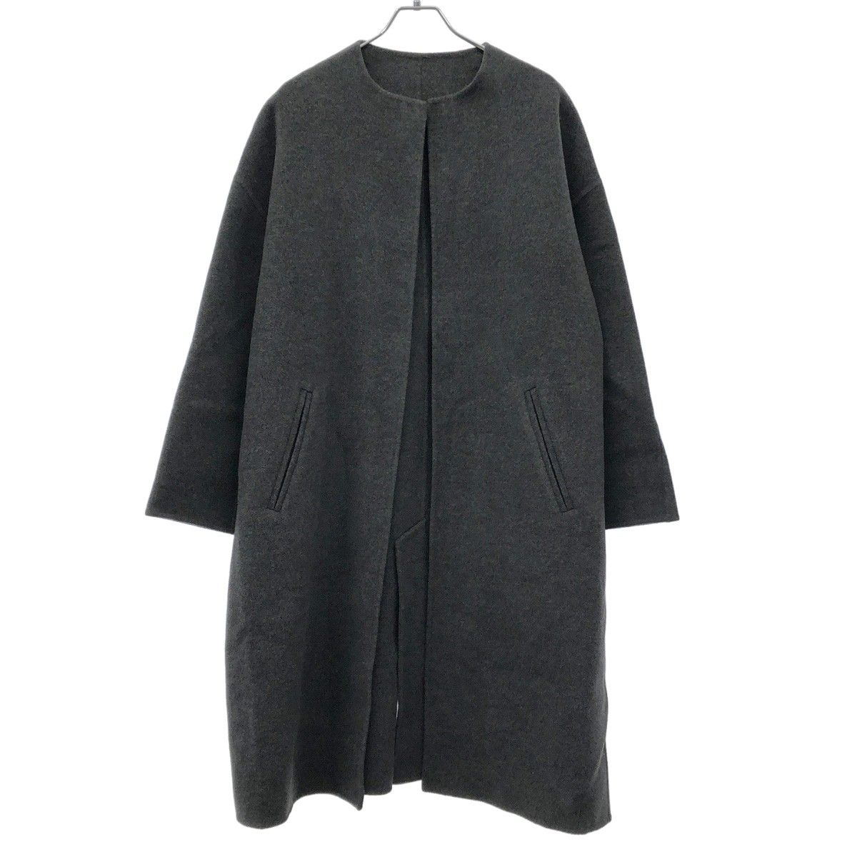 CINOH ウールカシミヤ ノーカラーリバーコート チノ 【公式通販】