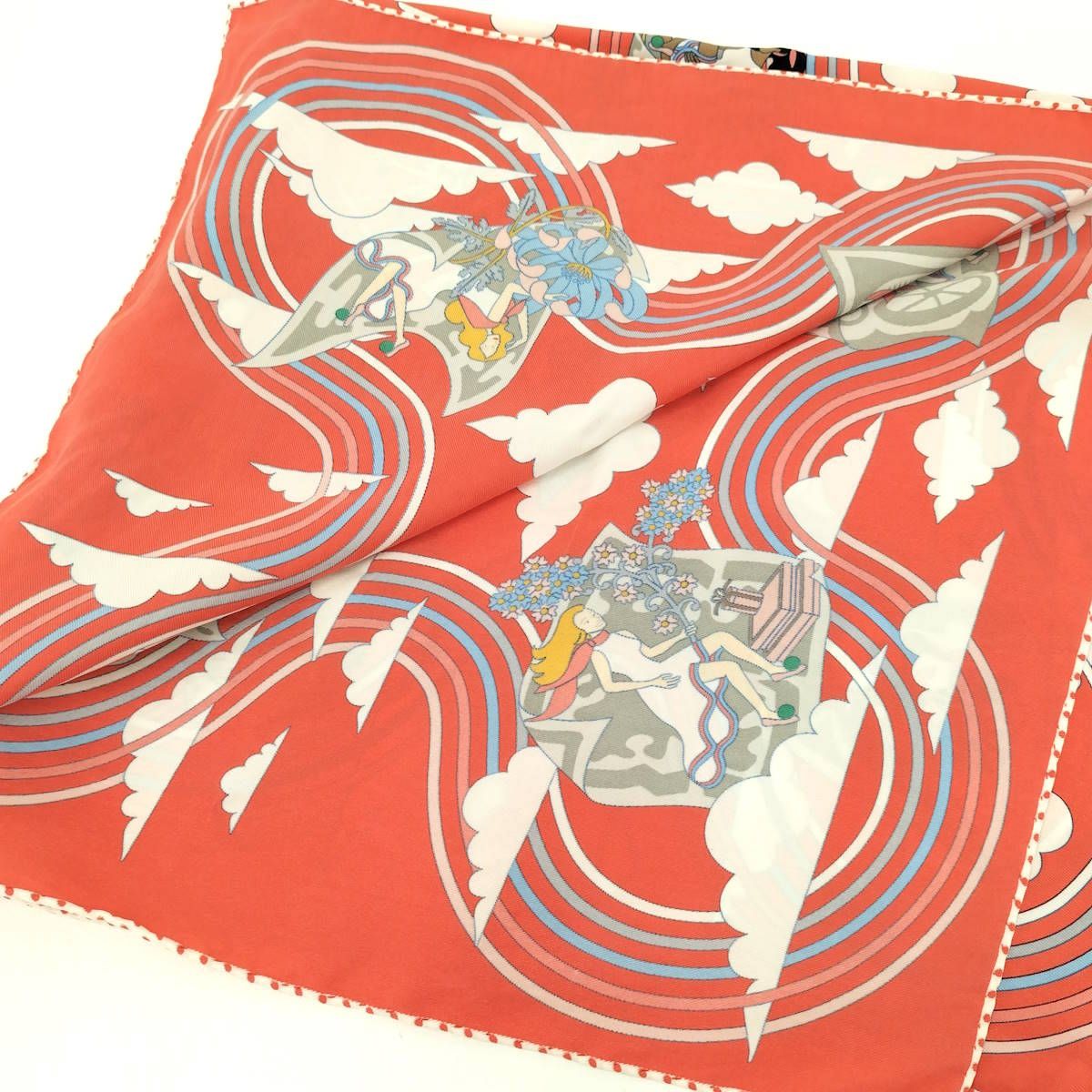 HERMES 空飛ぶカレ スカーフ カレ70 シルク100% - メルカリ