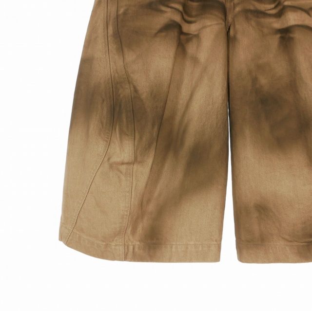 は*め様 NVRFRGT ベージュ ショートパンツ ネヴァーフォーゲット NVRFRGT 25SS 3D TWISTED JORTS ジョーツ