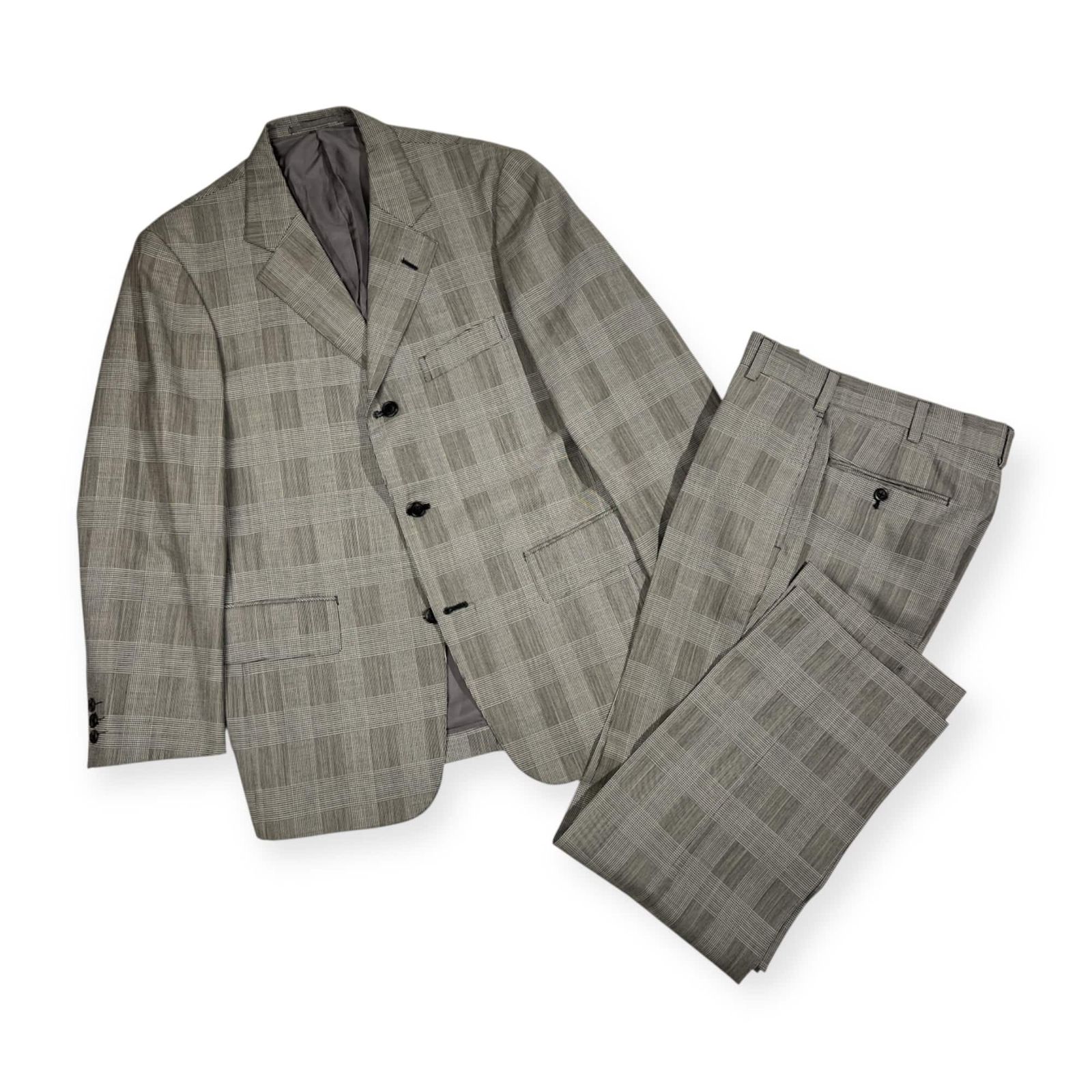 美品　J.PRESS　グレンチェック柄　シングルスーツ　セットアップ 上下 J.PRESS ジェイプレス セットアップ グレンチェック テーラード