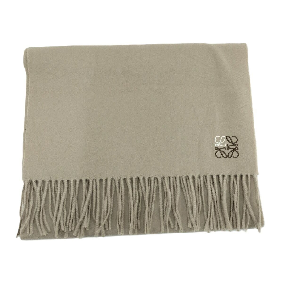 LOEWE カシミヤ マフラー ベージュ - メルカリ