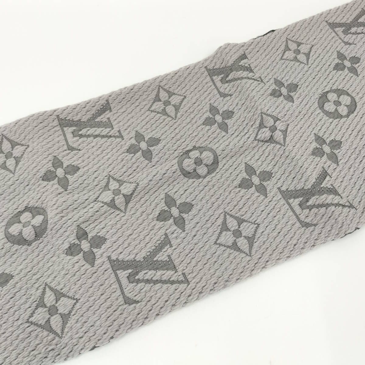 LOUIS VUITTON エシャルプ ロゴマニア マフラー モノグラム グレー