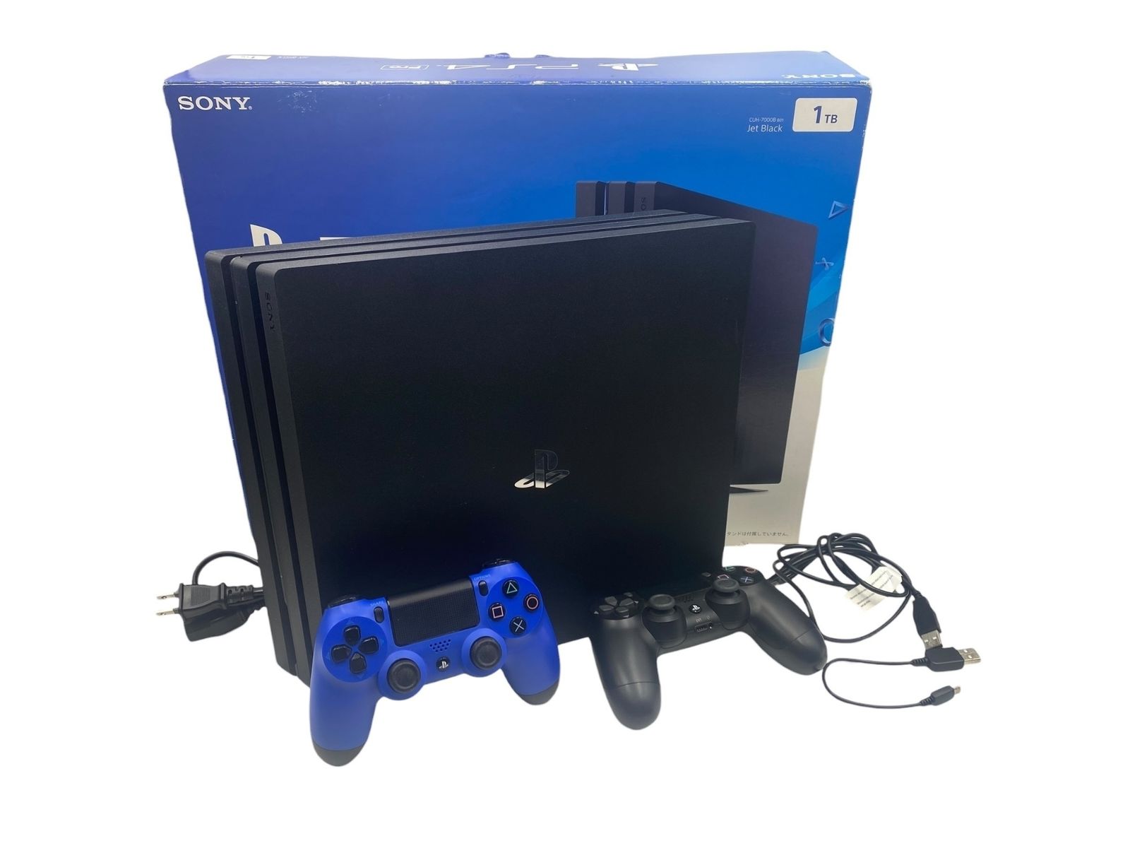 PlayStation 4 Pro CUH 7000 B 1 TB Jet Black 本体 外 コントローラー 初期化済み