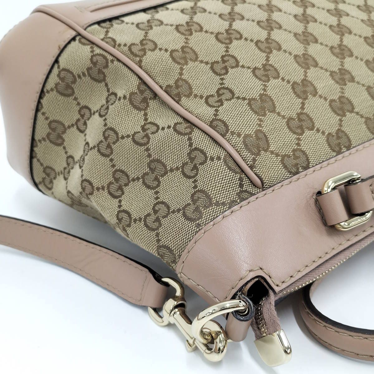 GUCCI GGキャンバス メイフェア ショルダーバック レザー キャンバス