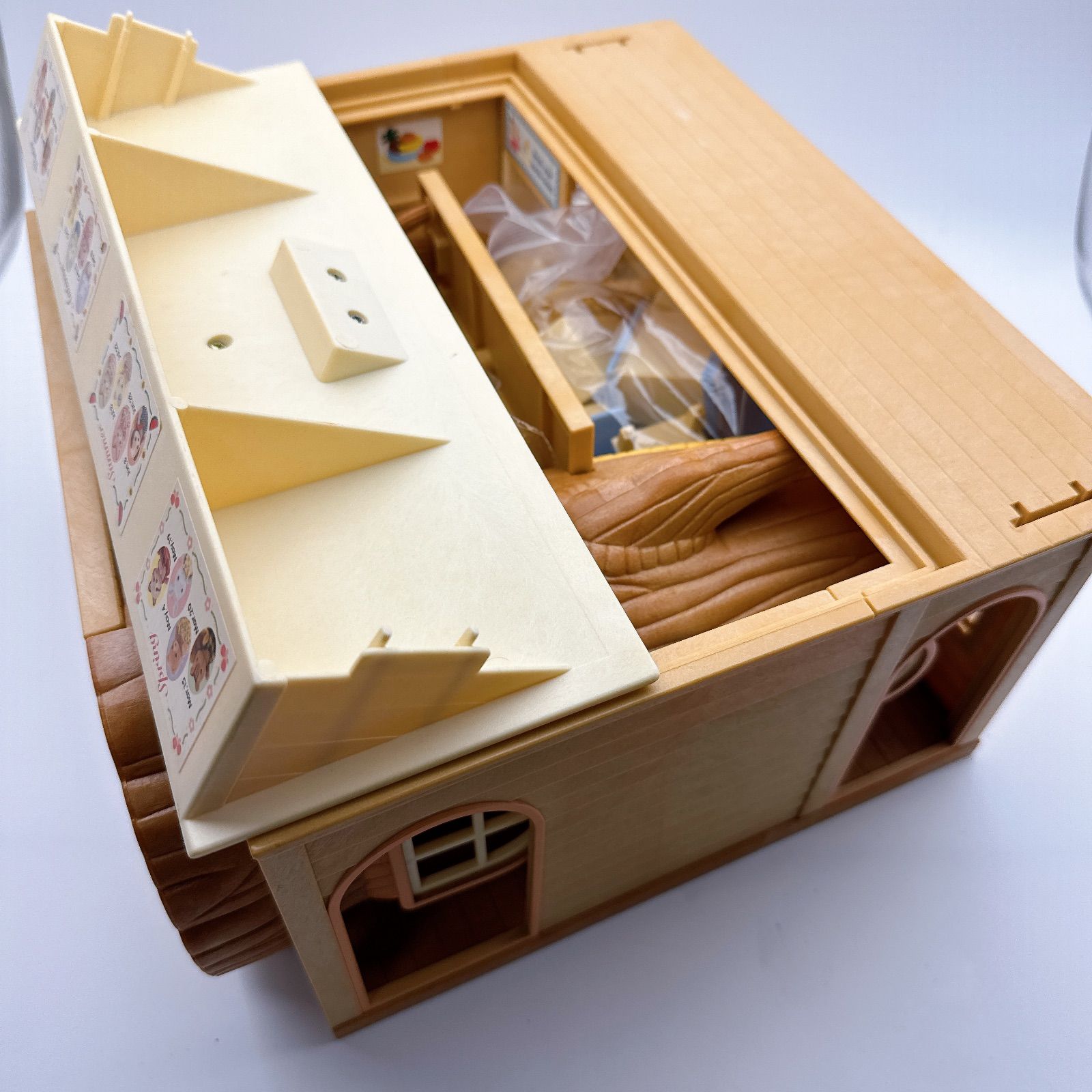 シルバニアファミリー 森の学校 青い屋根 校舎セット 机 椅子 付属品