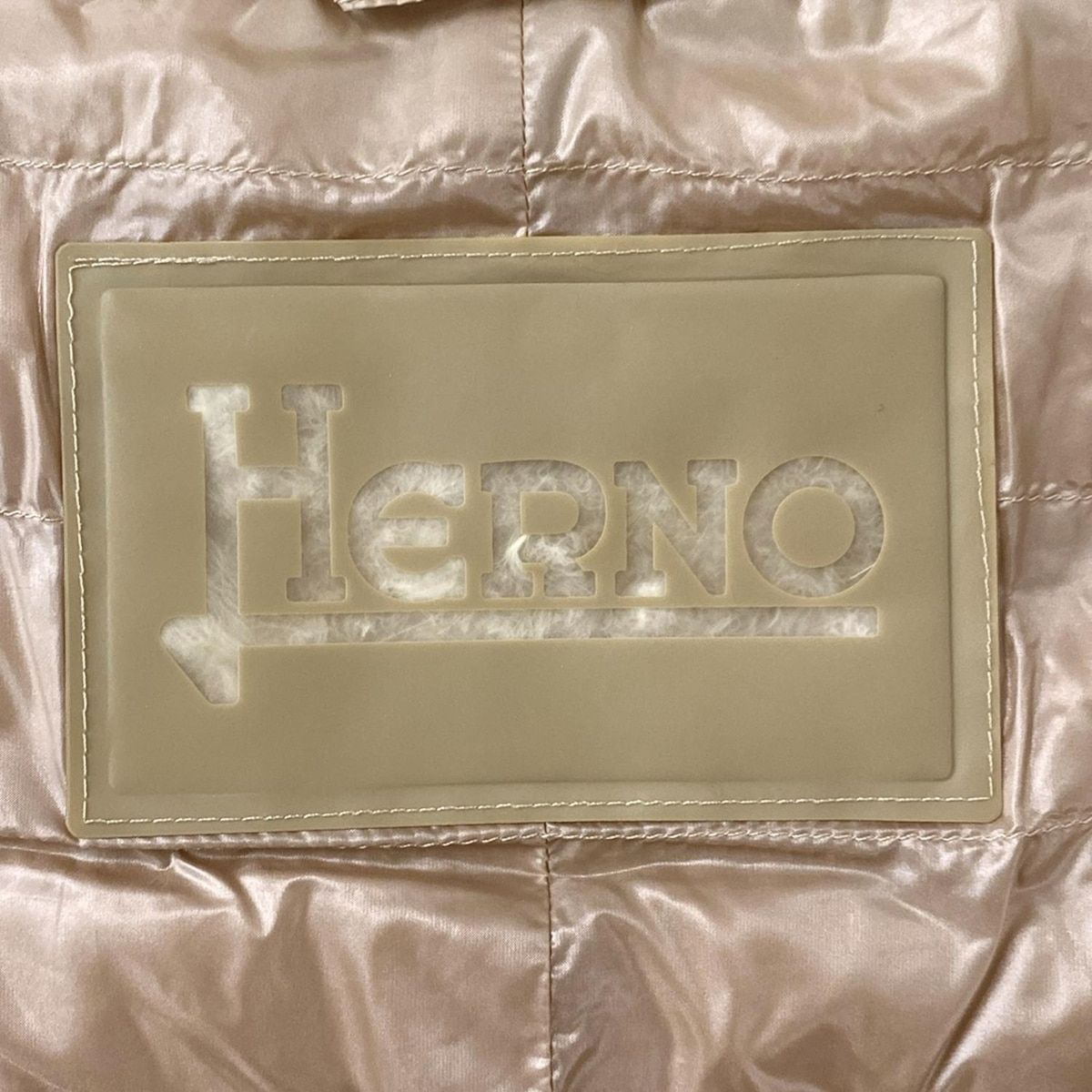 HERNO ヘルノ ダウンベスト フード ベージュ 42 HERNO(ヘルノ) ダウン