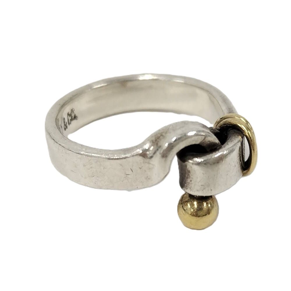 Tiffany＆Co. リング フック＆アイ コンビ K18 SV925 シルバー