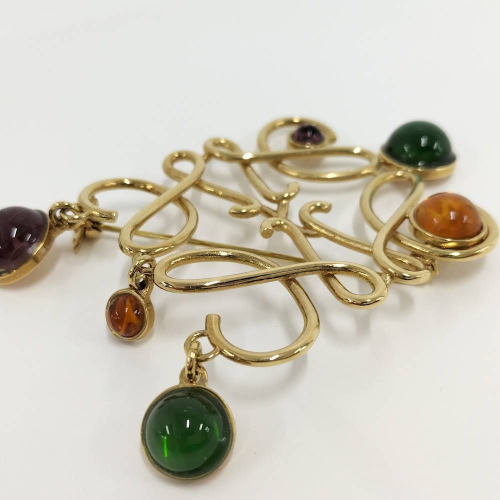 LOEWE アナグラム ブローチ メッキ マルチカラー - メルカリ