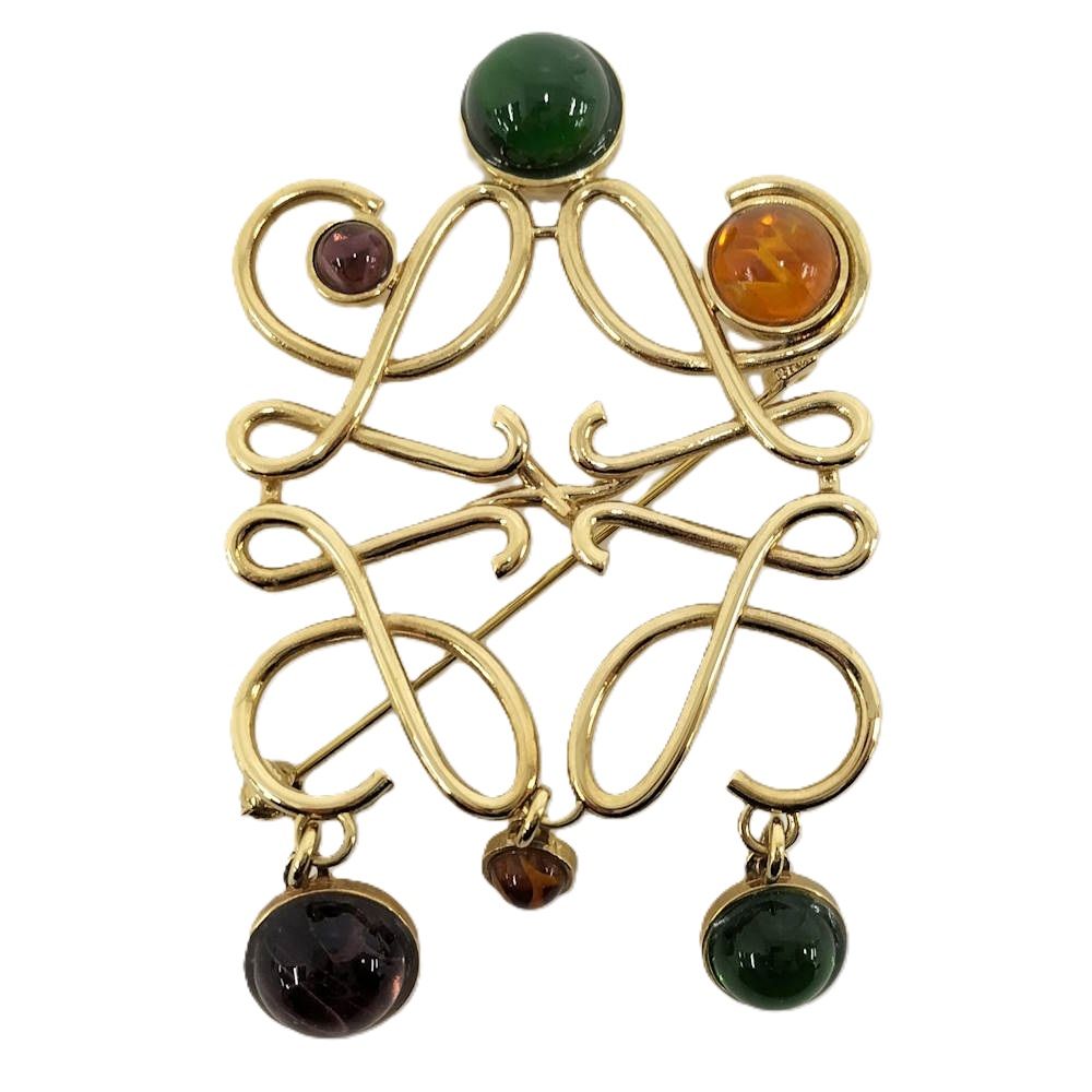 LOEWE アナグラム ブローチ メッキ マルチカラー - メルカリ