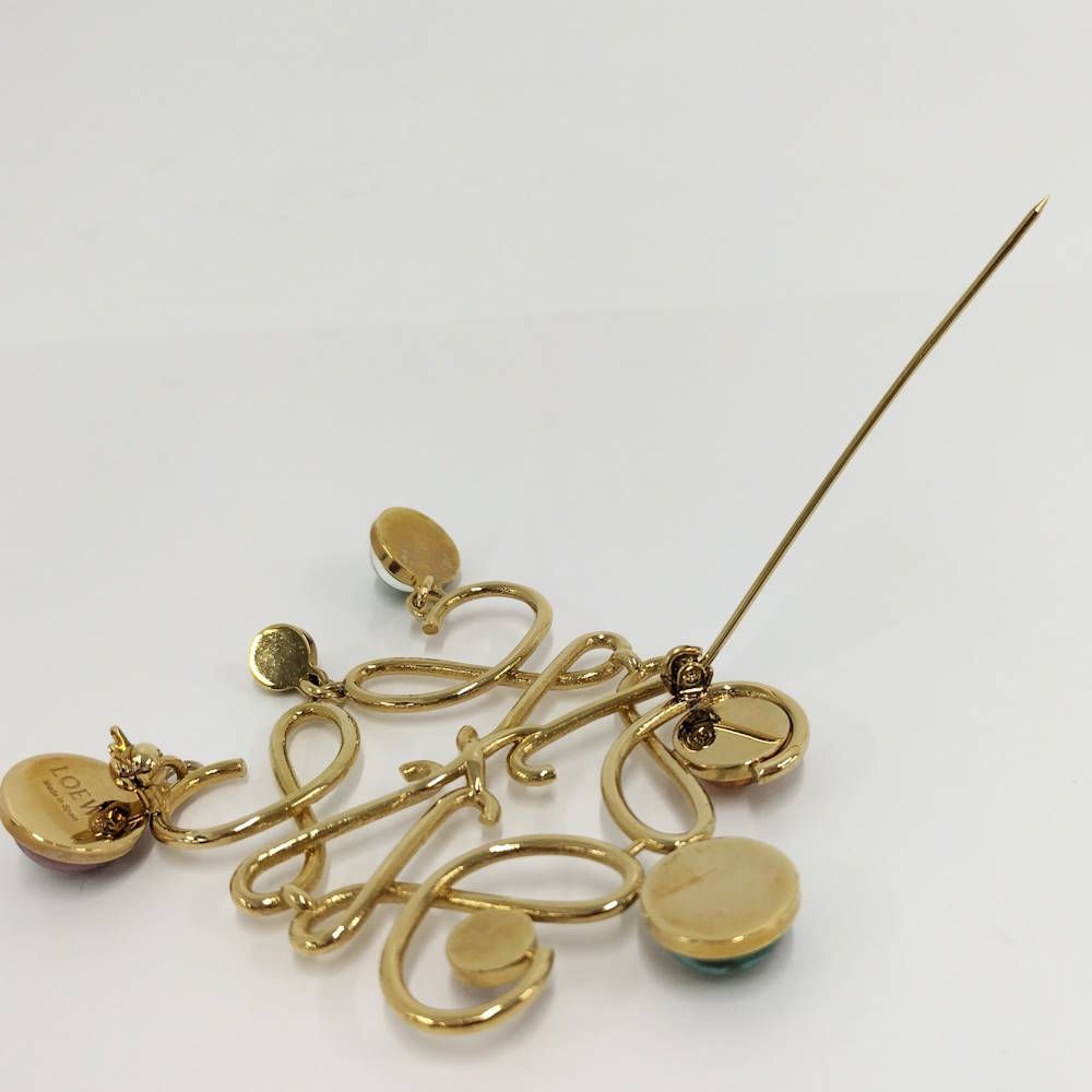 LOEWE アナグラム ブローチ メッキ マルチカラー - メルカリ