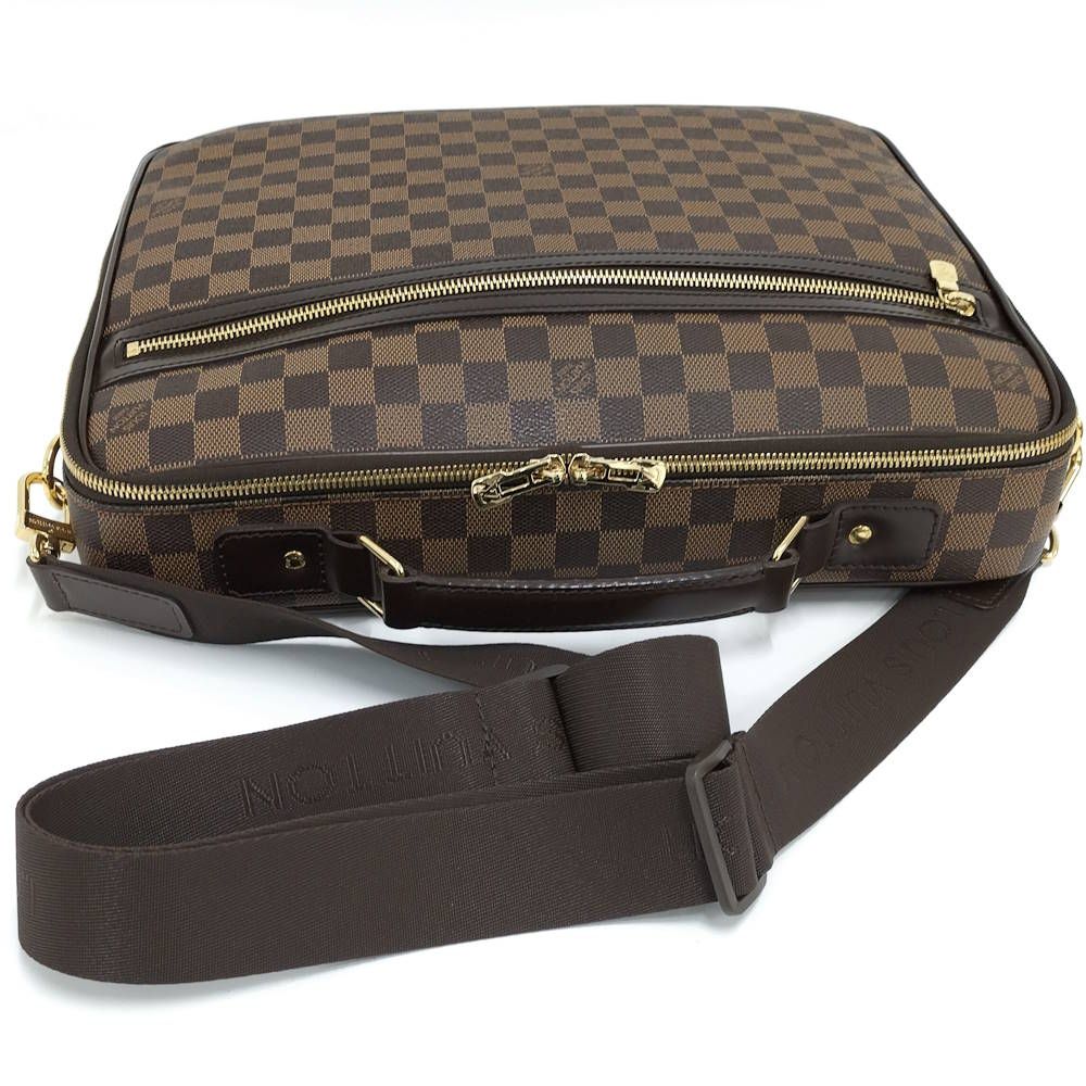 LOUIS VUITTON サバナ PCケース ショルダーバッグ ダミエ エベヌ