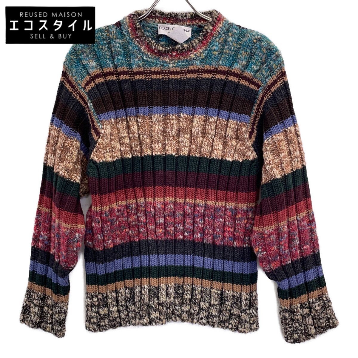 D&G ドルチェアンドガッパーナ　セーター DOLCE&GABBANA ドルチェアンドガッバーナ ボーダー アンゴラウール
