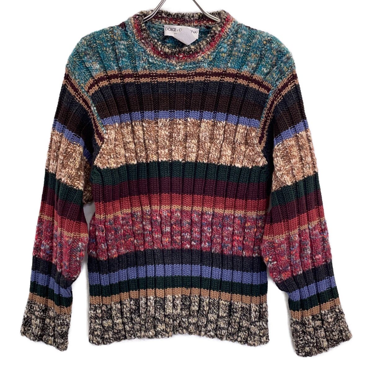 DOLCE&GABBANA ドルチェアンドガッバーナ ボーダー アンゴラウール