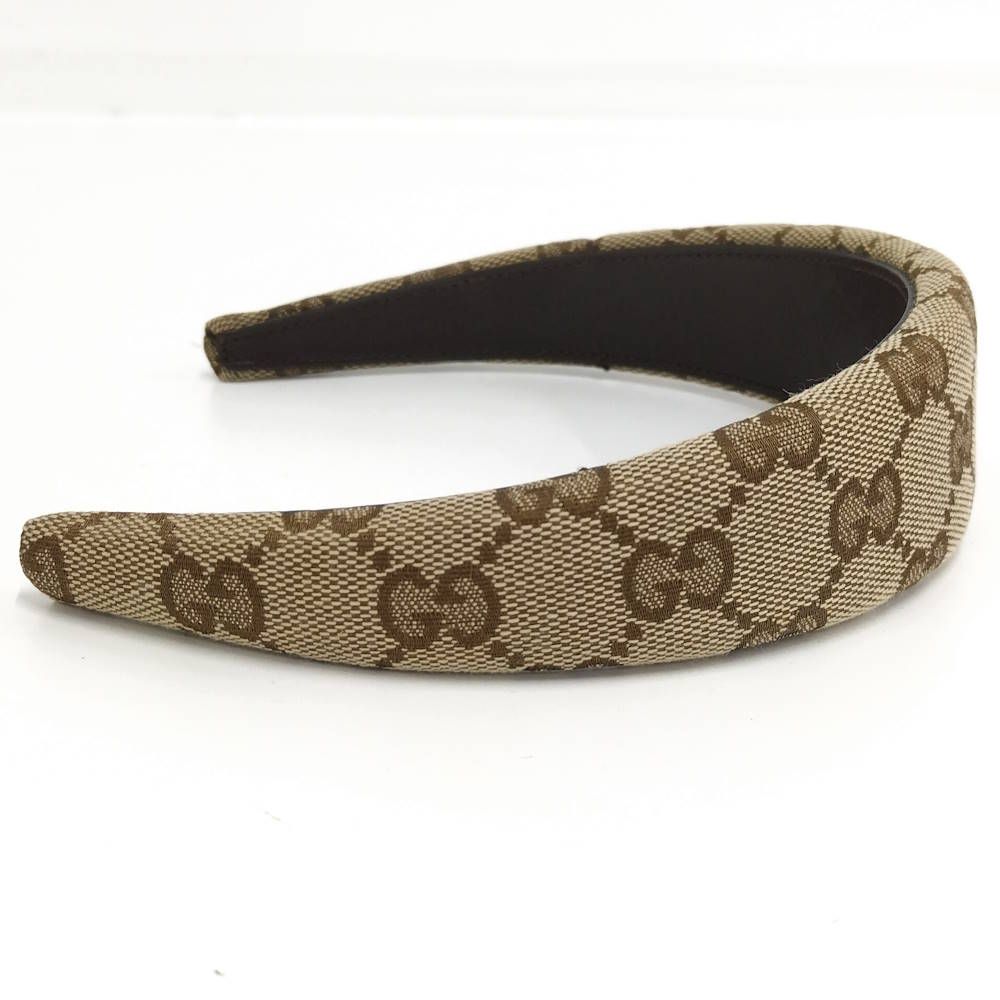 GUCCI カチューシャ ヘアバンド GGキャンバス ベージュ系 789987