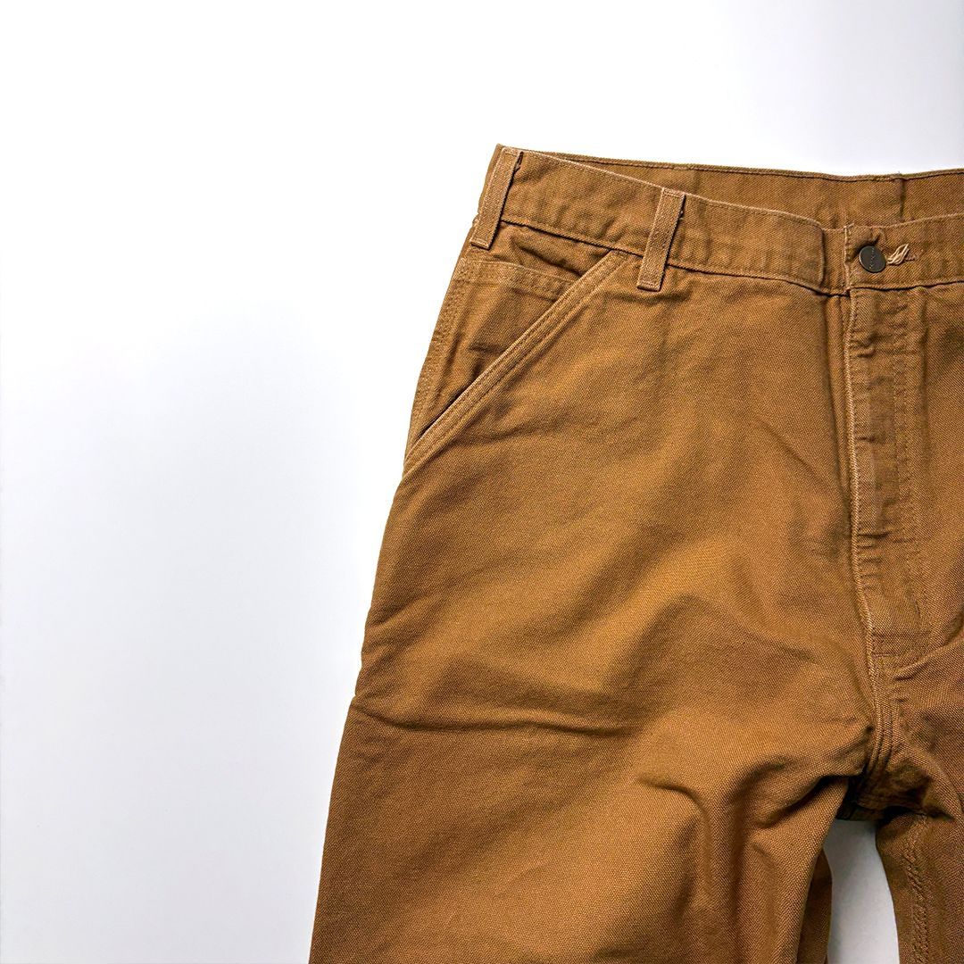 Carhartt ペインターパンツ　ブラウン　リアルペイント　フェード　W33 Carhartt ブラウンペインターパンツ 36