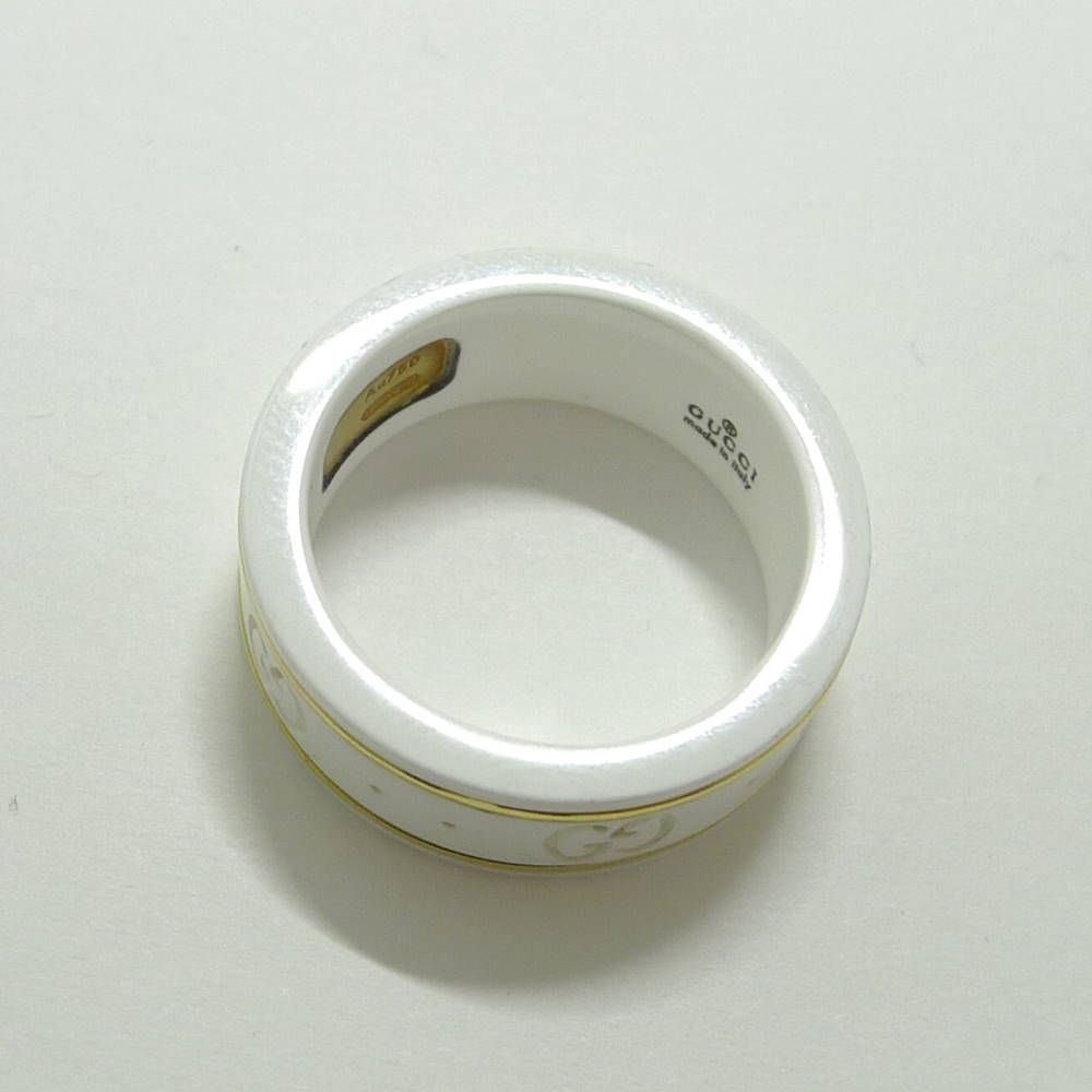 GUCCI アイコンリング セラミック 750ゴールド 約9号 - メルカリ