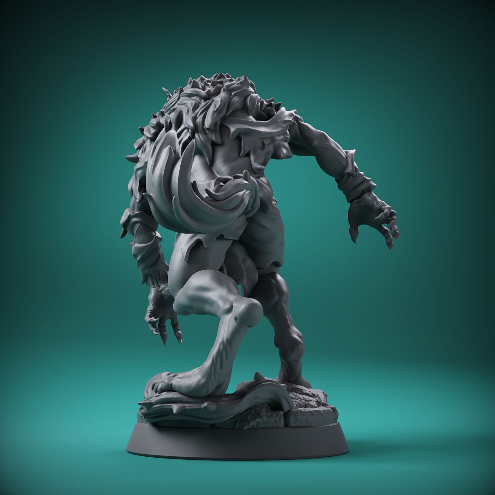 フィギュア 怒ったオオカミ 化け物 3.8cm 狼 ウルフ ファンタジー