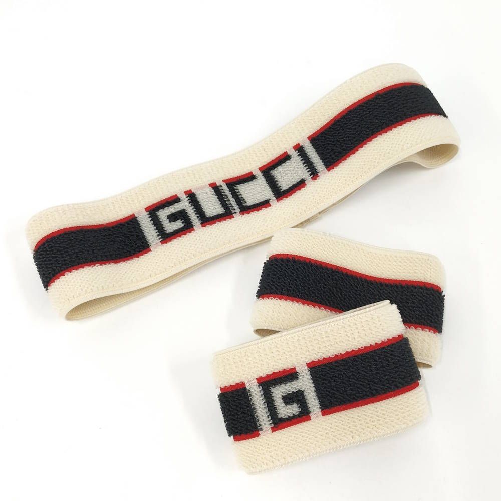 GUCCI リストバンド　ヘアバンド GUCCI ヘアバンド リストバンド セット ロゴ 554304 - メルカリ