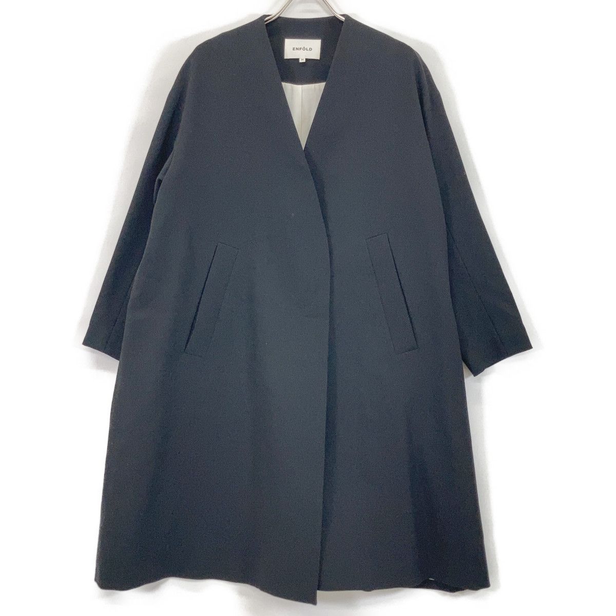 未使用級✨エンフォルド ウールダブルクロスブルゾン フーディ Mサイズ ブルー ENFOLD エンフォルド ﾌﾞﾗｯｸ ﾀﾞﾌﾞﾙｸﾛｽﾌﾚｱｺｰﾄ 36 - メルカリ