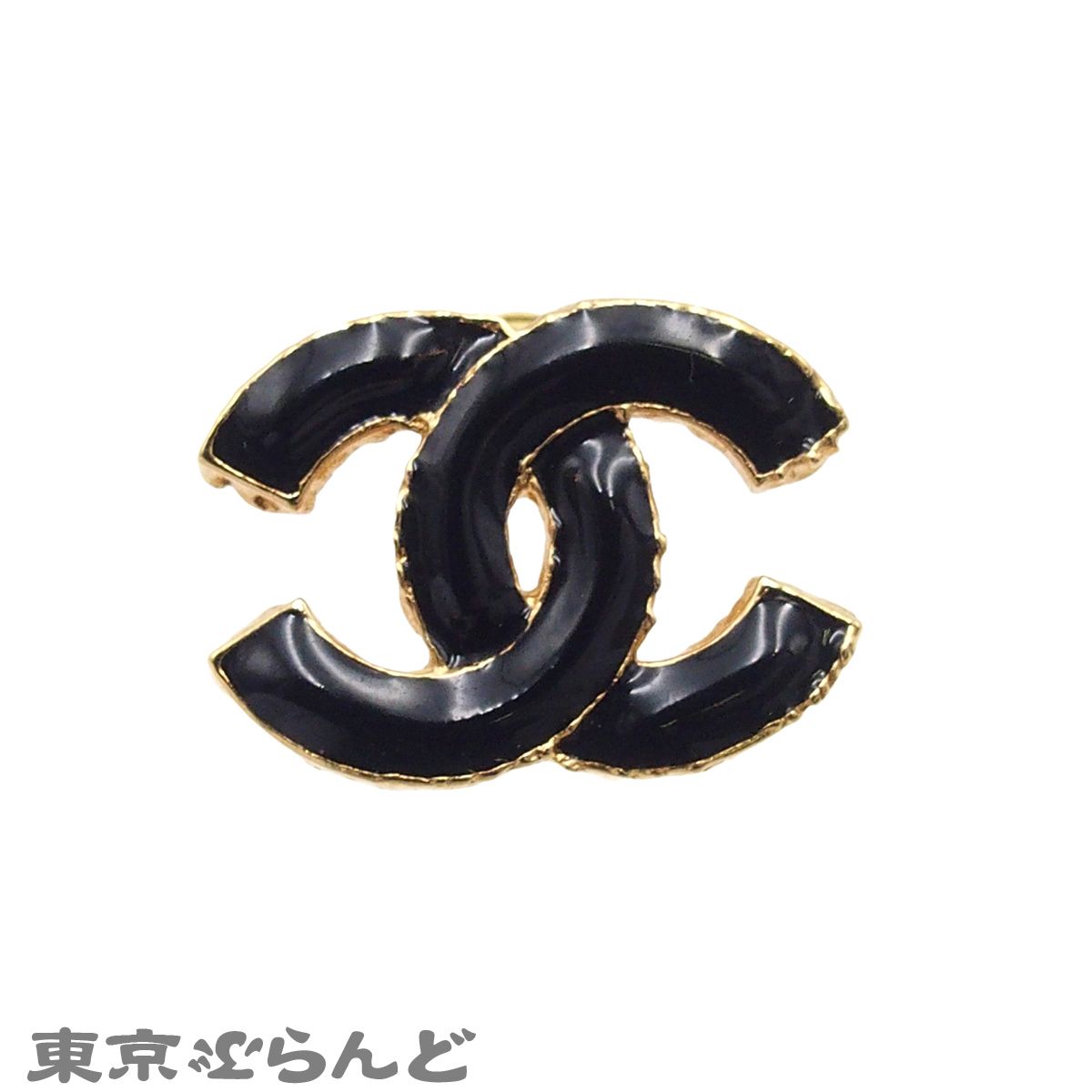 シャネル CHANEL ピアス ゴールド ブラック メタル ココマーク