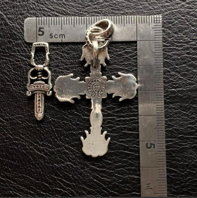 キーリング シルバー925刻印キーチェーン クロス ダガー dagger - メルカリ