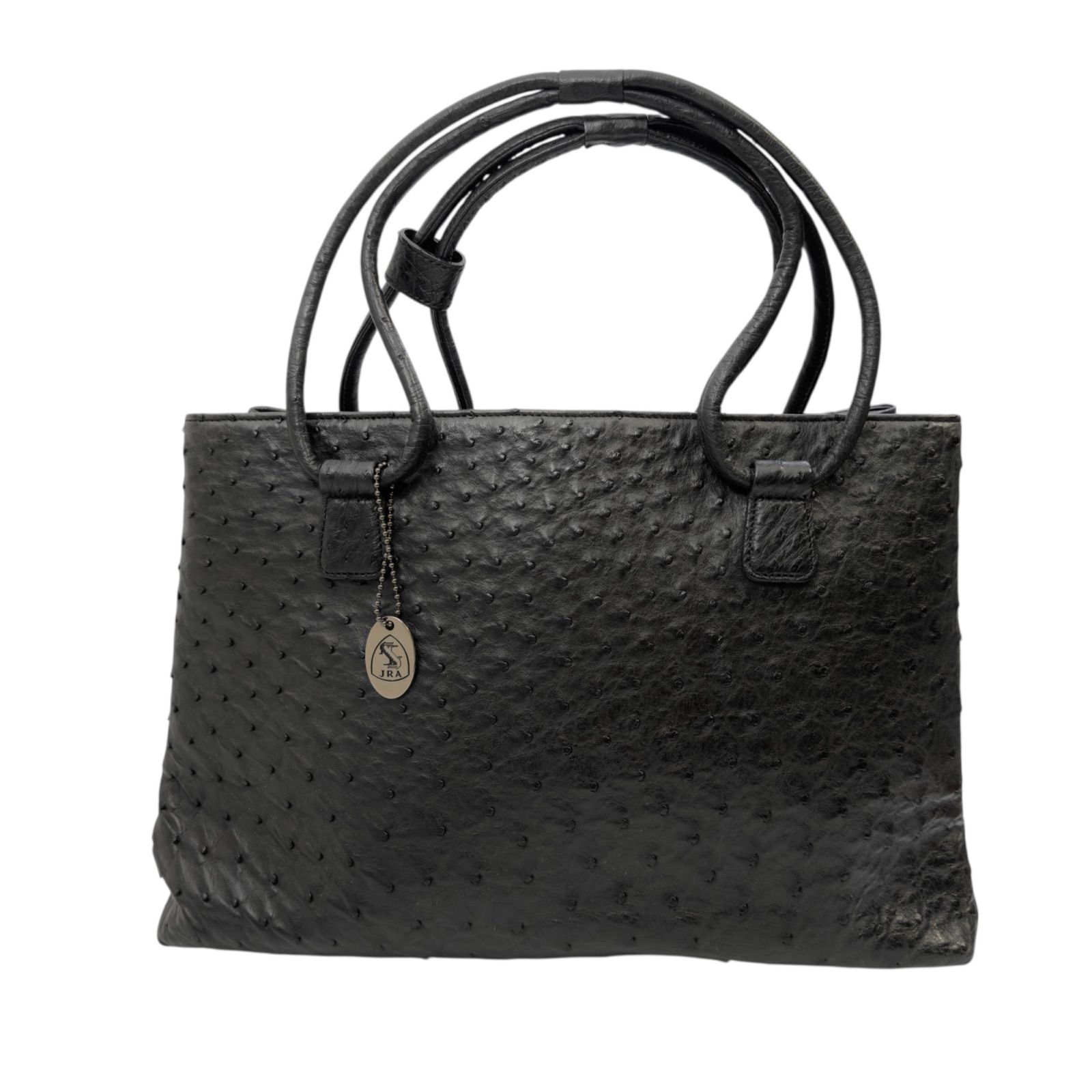 ま*☆様 JRA オーストリッチ　ブラック　ハンドバッグ　ショルダーバッグ　2w OSTRICH - オーストリッチ JRA バッグ 2way ハンドバッグ ショルダー