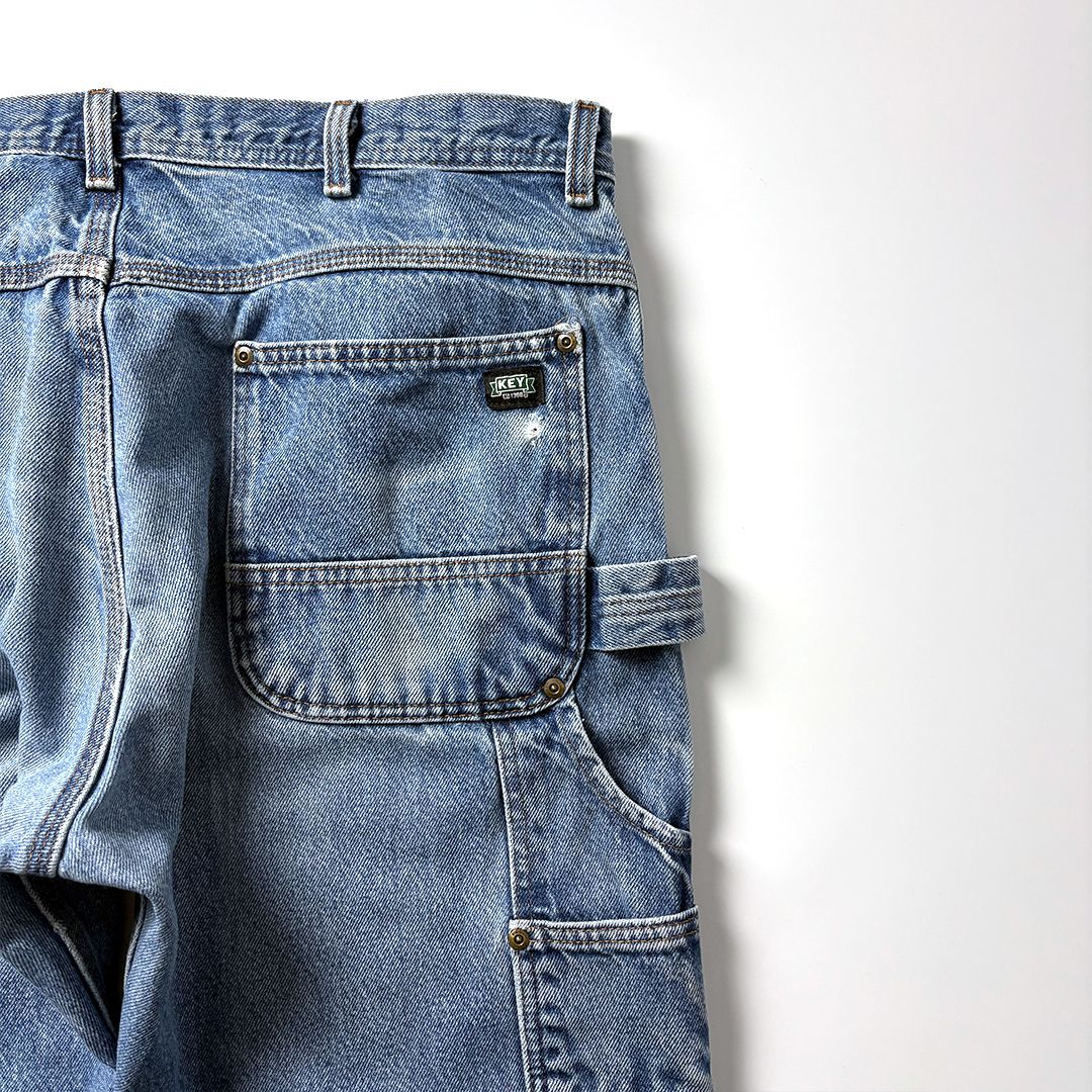KEY キー ダブルニー デニム ペインターパンツ ワークパンツ W36 L30