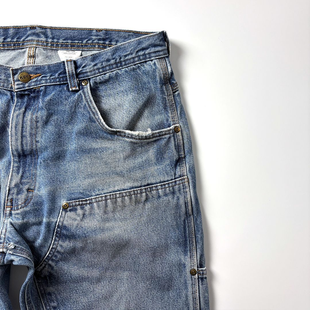 KEY キー ダブルニー デニム ペインターパンツ ワークパンツ W36 L30