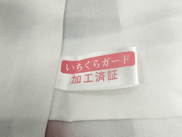 平和屋着物○上質な色無地 草花地紋 藤煤竹色 正絹 逸品 CABC6470yc