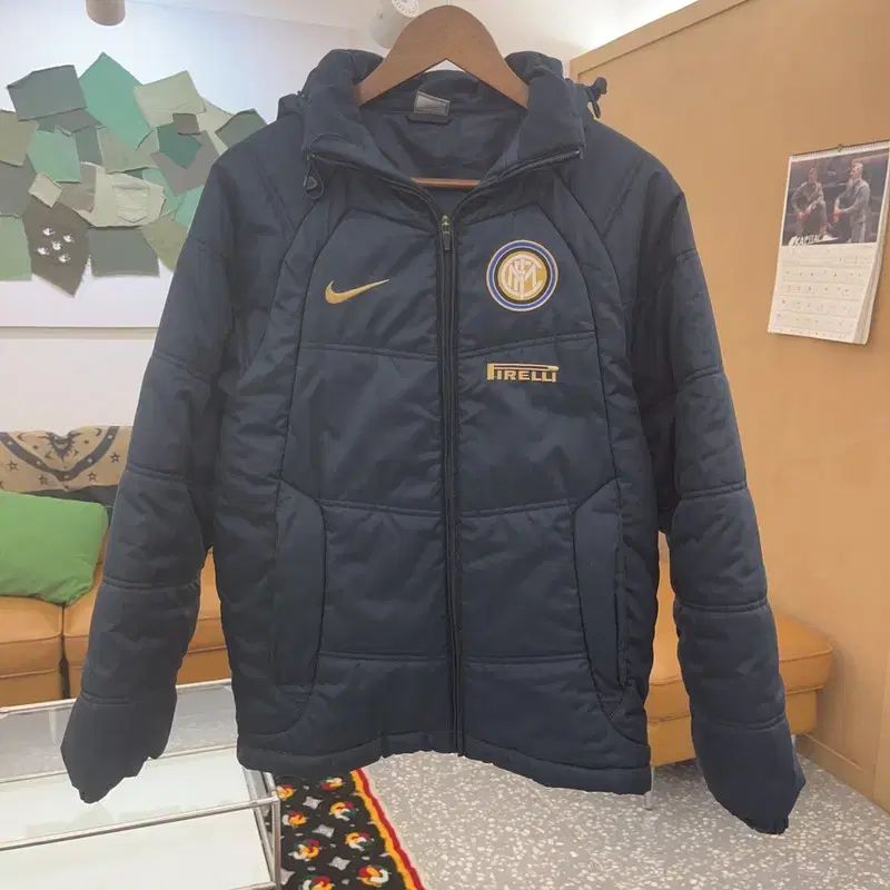 01-02 インテル・ミラノ Nike ミッドフィルジャケット 00s NIKE インテルミラノ インテル ナイロンジャケット ブルー L