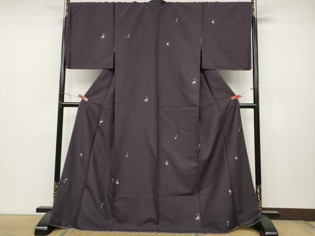 平和屋着物●上質な小紋　総刺繍　うさぎ　兎　やまと誂製　正絹　逸品　未使用　CABC2313ut 平和屋着物○上質な小紋 総刺繍 うさぎ 兎 やまと誂製 正絹 逸品 未