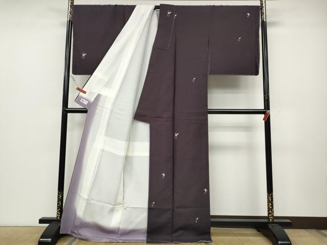 平和屋着物●上質な小紋　総刺繍　うさぎ　兎　やまと誂製　正絹　逸品　未使用　CABC2313ut 平和屋着物○上質な小紋 総刺繍 うさぎ 兎 やまと誂製 正絹 逸品 未