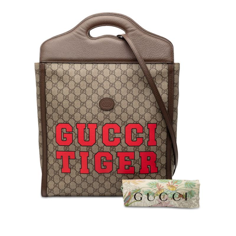【美品】GUCCI グッチ トートバッグ 肩かけ GGスプリーム×レザー グッチ GGスプリーム トートバッグ ショルダーバッグ 2WAY 688497