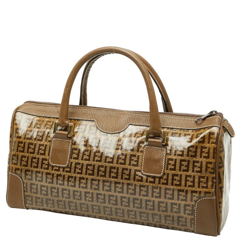 フェンディ ズッキーノ ブラウン PVC レザー レディース FENDI【1