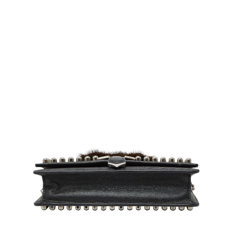 FENDI フェンディ カーリト KARLITO スタッズ　折り財布　黒 FENDI フェンディ カーリト KARLITO スタッズ 折り財布 黒 レディース