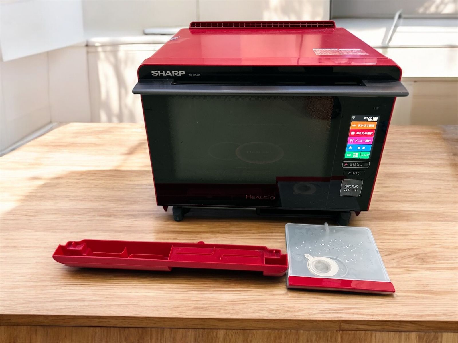 ☆状態良好☆ SHARP シャープ ヘルシオ AX-XW400 レッド - メルカリ