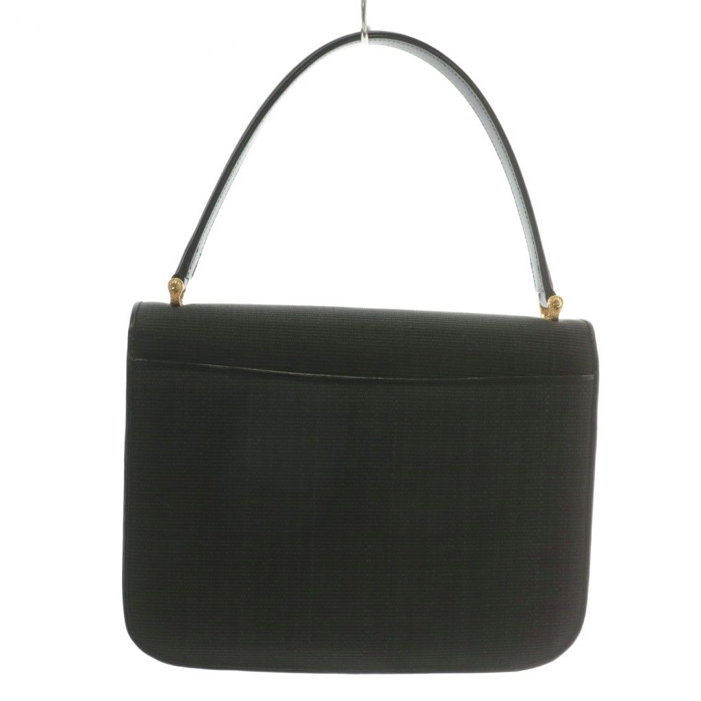 コンテス Comtesse ハンドバッグ ホースヘアー レザー ゴールド金具 黒