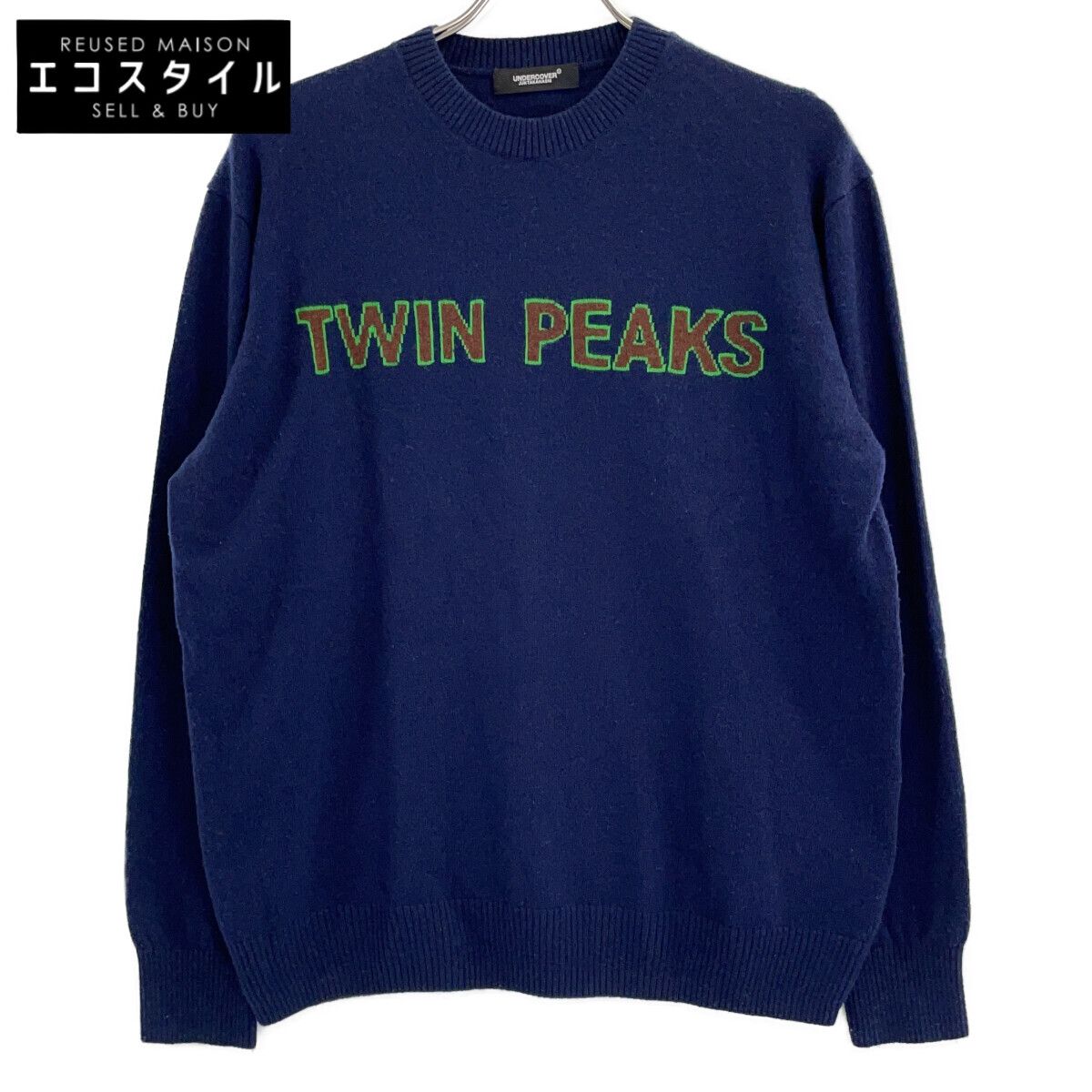 UNDERCOVER アンダーカバー ﾈｲﾋﾞｰ UC2D4901 TWIN PEAKS ｸﾙｰﾈｯｸ ﾆｯﾄ 3