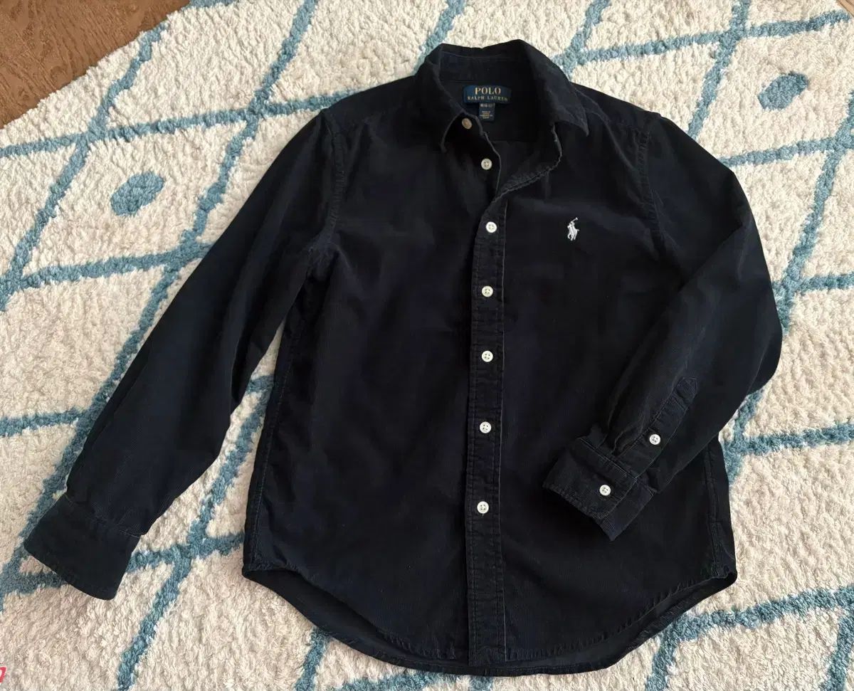 ポロラルフローレン 正規品 ネイビー コーデュロイ シャツ - BOYS M