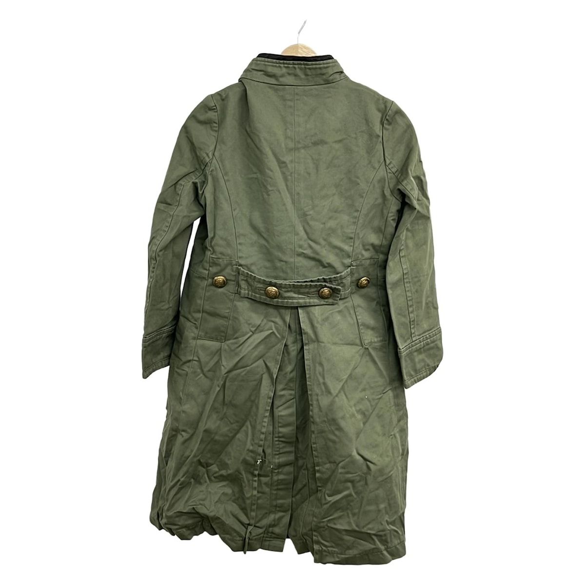 ロイスクレヨンLois CRAYOYナポレオントレンチロングコート花柄M金ボタン Lois CRAYON(ロイスクレヨン) コート サイズM レディース美品 - カーキ