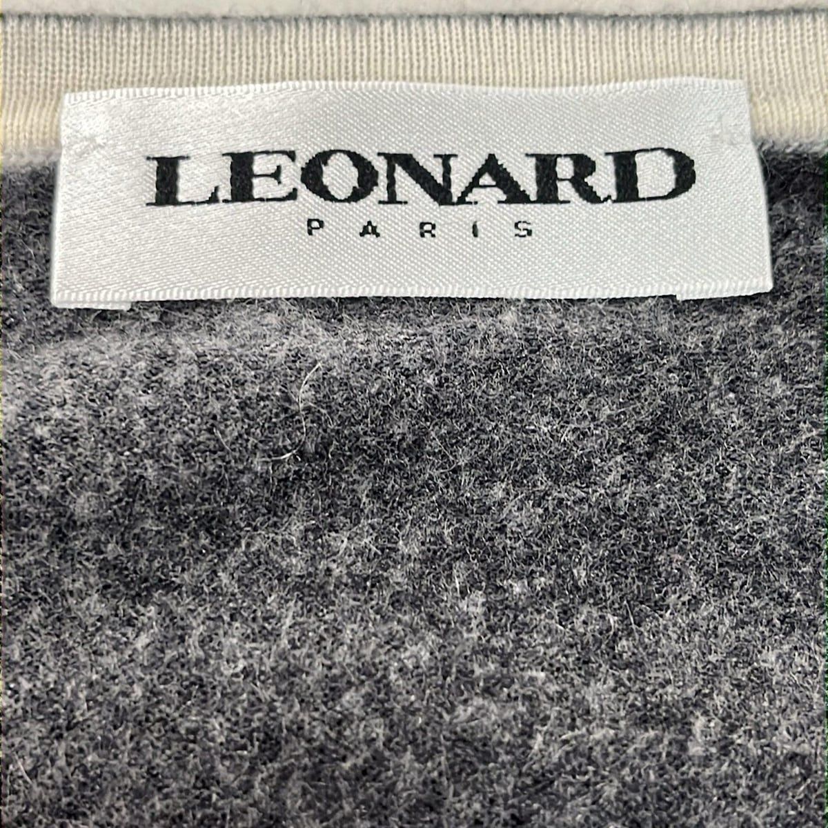 LEONARD(レオナール) カーディガン サイズ44 L レディース - 黒