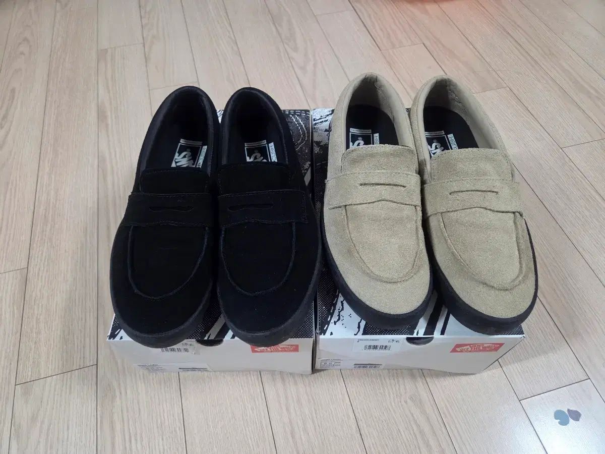 Vans VANS スケート ローファー スウェード ブラック ベージュ 260 