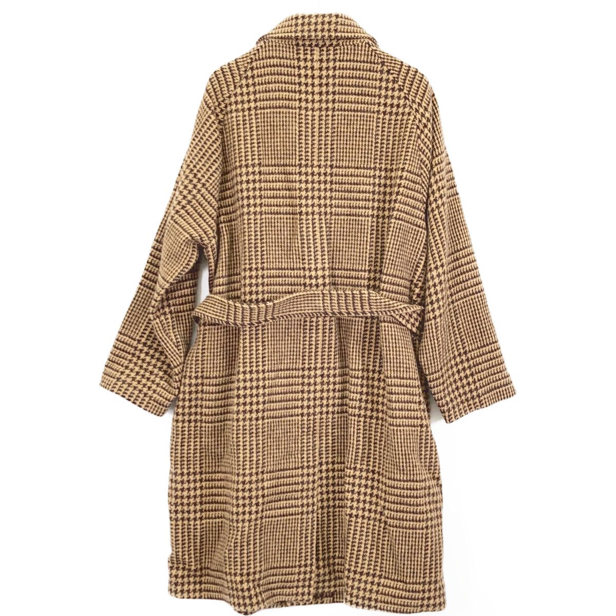 POLO RALPH LAUREN ポロ ラルフローレン ﾍﾞｰｼﾞｭ 千鳥格子 ﾍﾞﾙﾄｺｰﾄ 44R