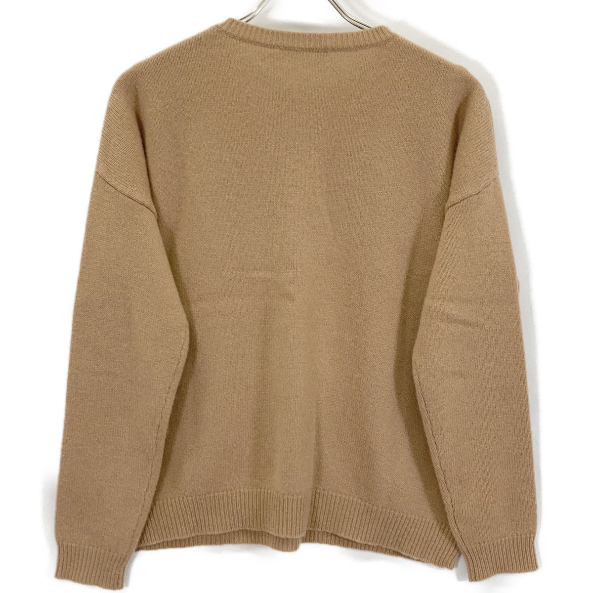 Max Mara マックスマーラ 13660809 ｷｬﾒﾙ ｶｼﾐﾔ100 Mﾛｺﾞ ｸﾙｰﾈｯｸﾆｯﾄﾌﾟﾙ