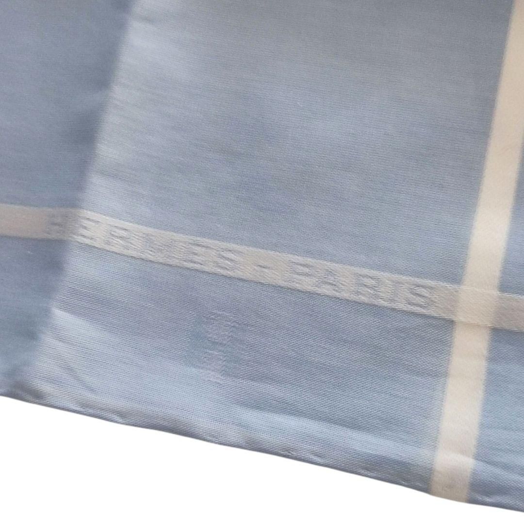 タグ付き 未使用品✨ HERMES 水色 ストライプ ハンカチ - メルカリ